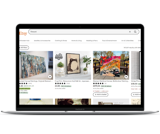 Etsy search results for ‘fine art’